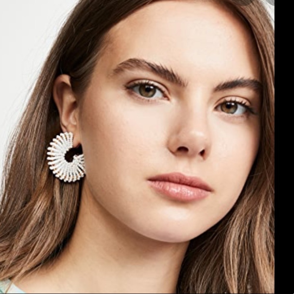 Baublebar White Hoop Earrings